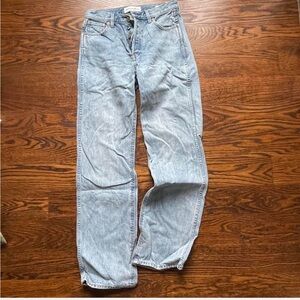 Denim Forum Mid Rise Wide Leg Jean